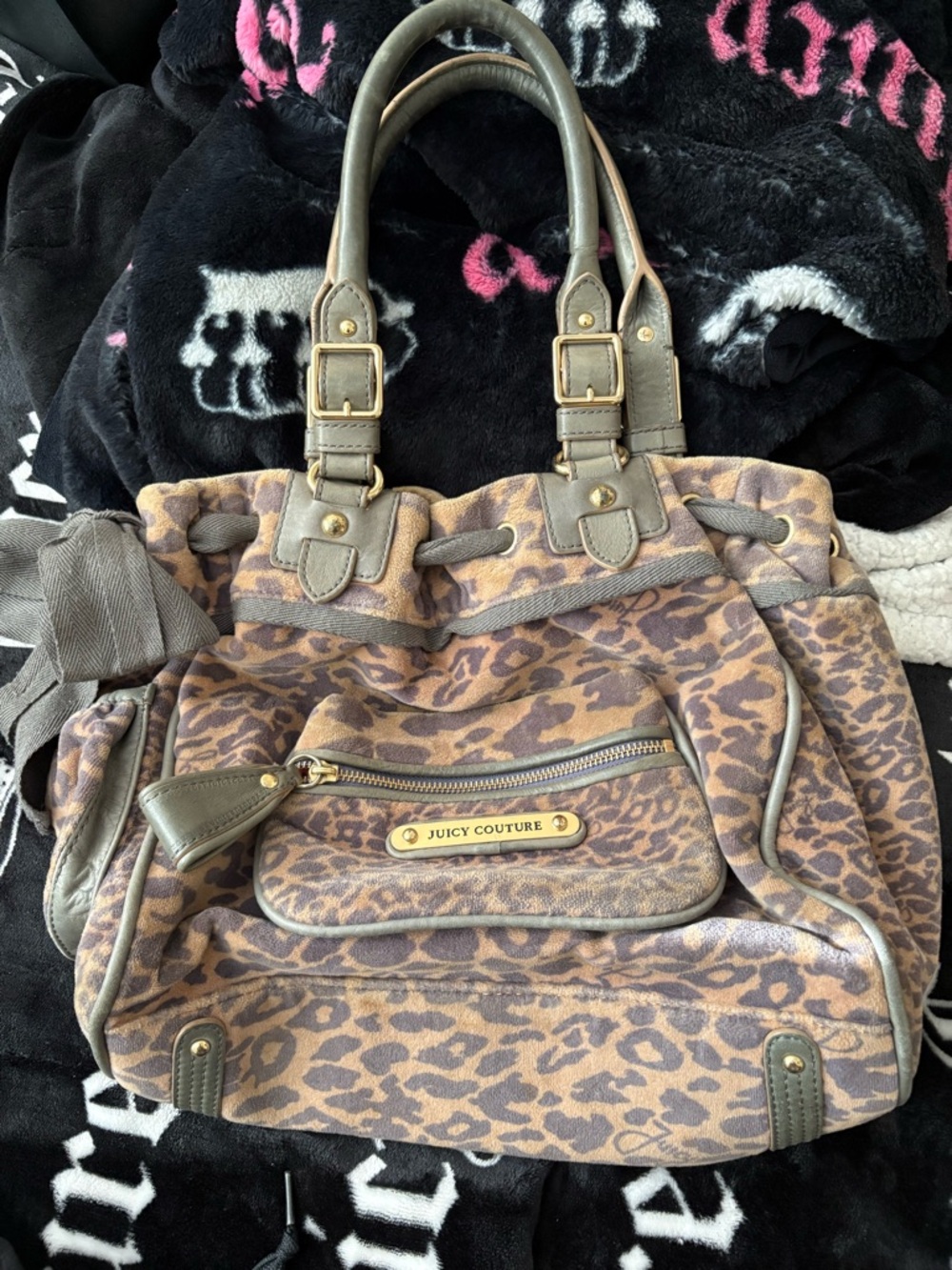 Y2K Vintage velour juicy couture tote